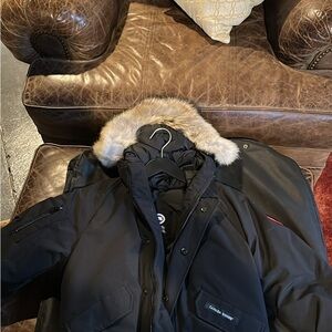 Canada Goose Black Parka with Fur Trim